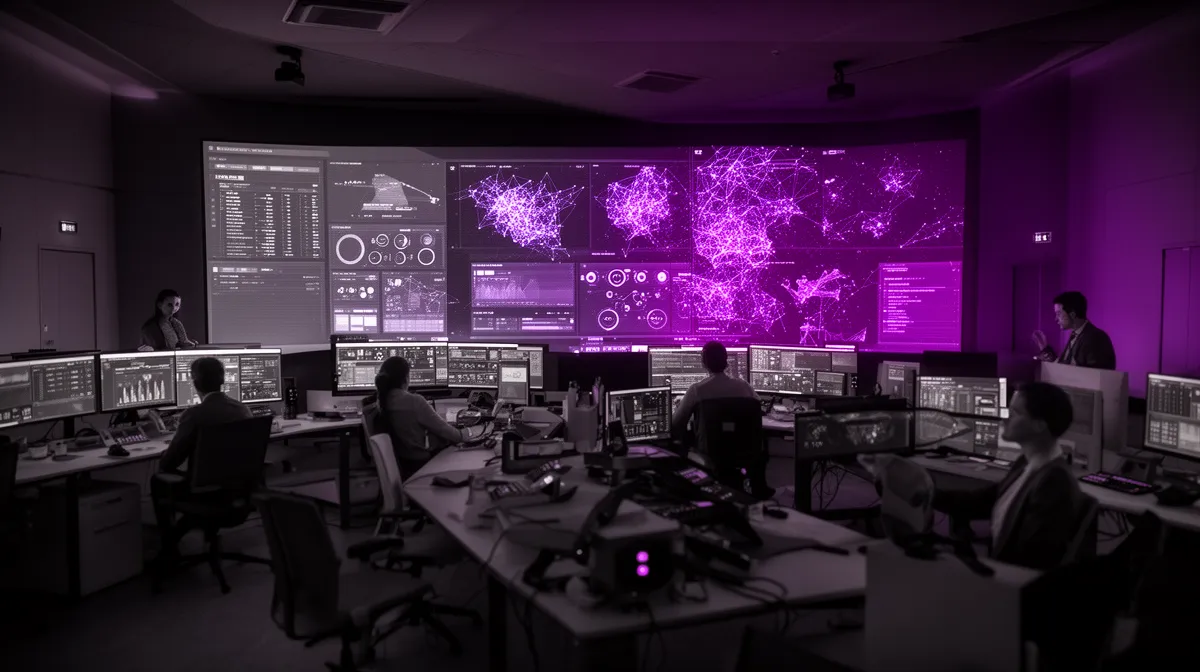 Operations control room representing observability for autonomous agents for business automation