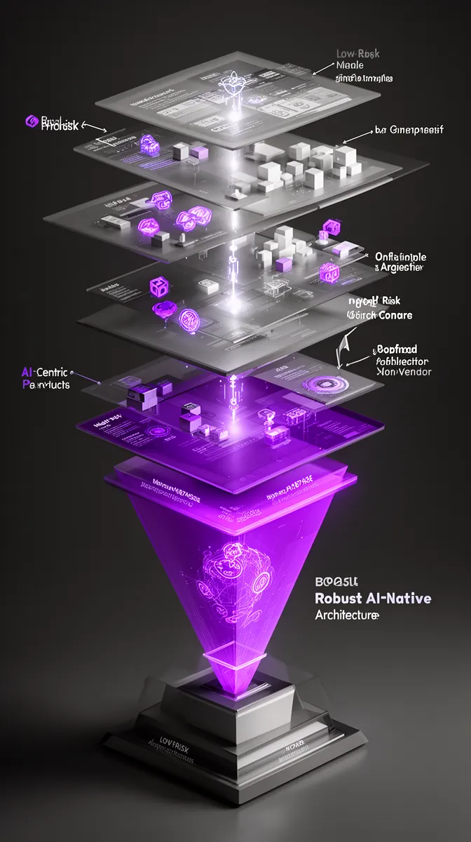 Vertical decision path mapping AI project risk and complexity to different types of AI development partners