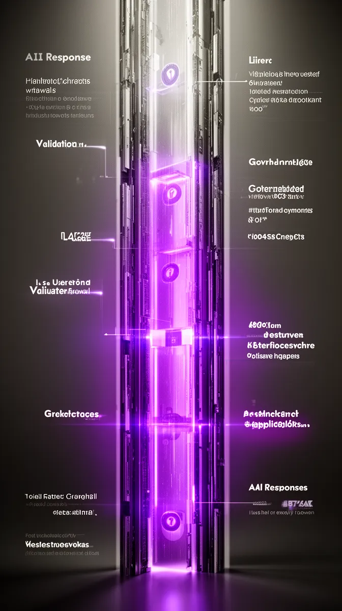 Conceptual firewall representing response validation and governance for ai api integration services