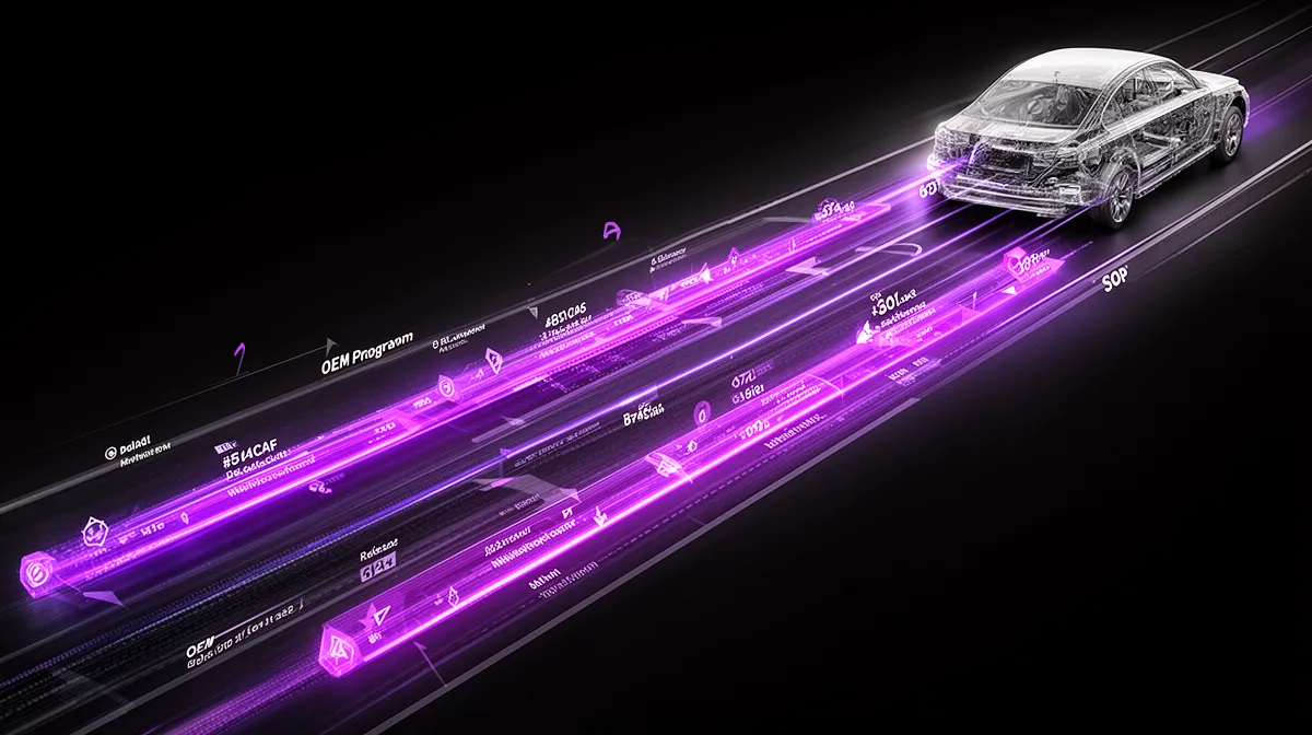 AI roadmap aligned with OEM RFQ to SOP program milestones