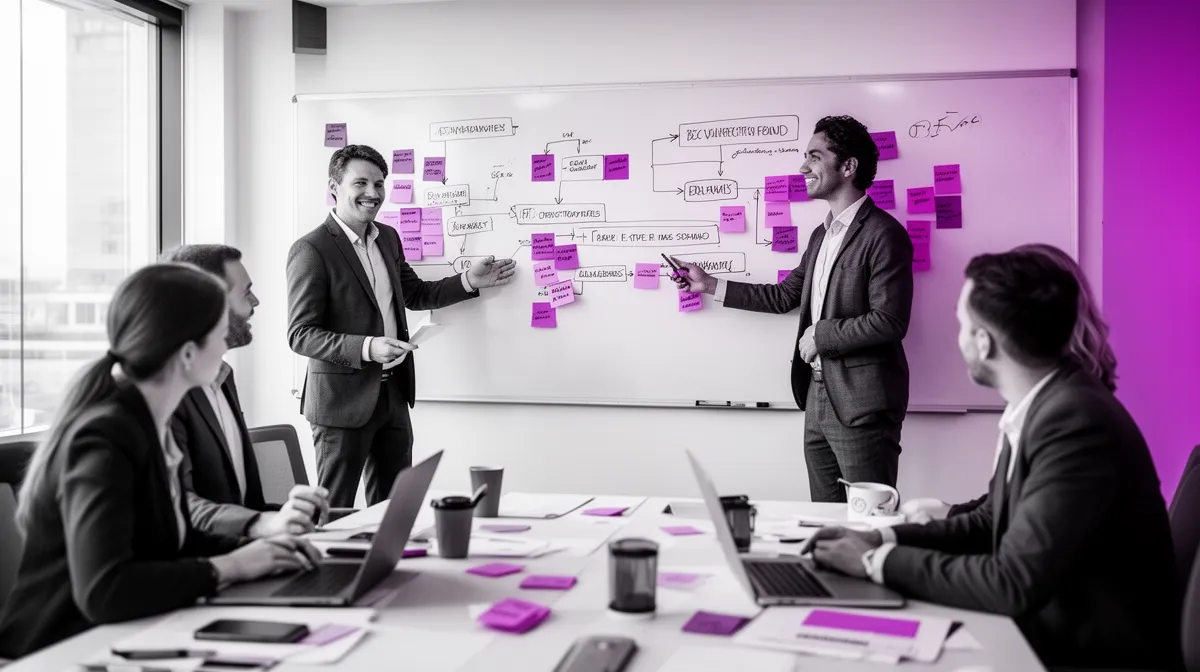 Cross-functional workshop demonstrating stakeholder alignment in ai technology consulting