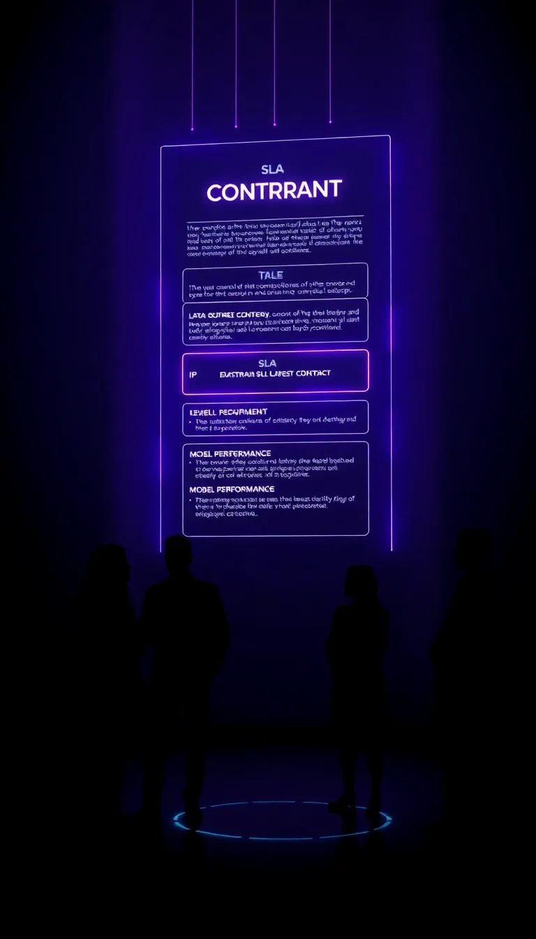 Contract and SLA blueprint illustrating IP, data residency, and model performance clauses for Indian AI vendors