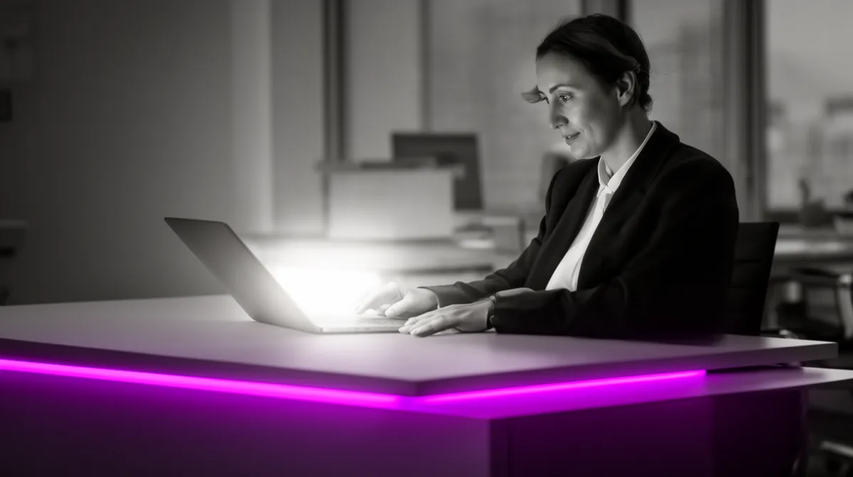 User focused on a trustworthy AI-powered enterprise knowledge search experience