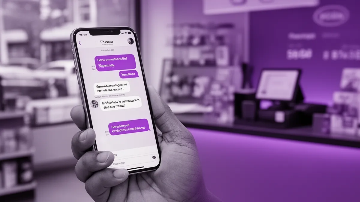 Business messaging workflow automation on mobile illustrating ai automation services in real operations