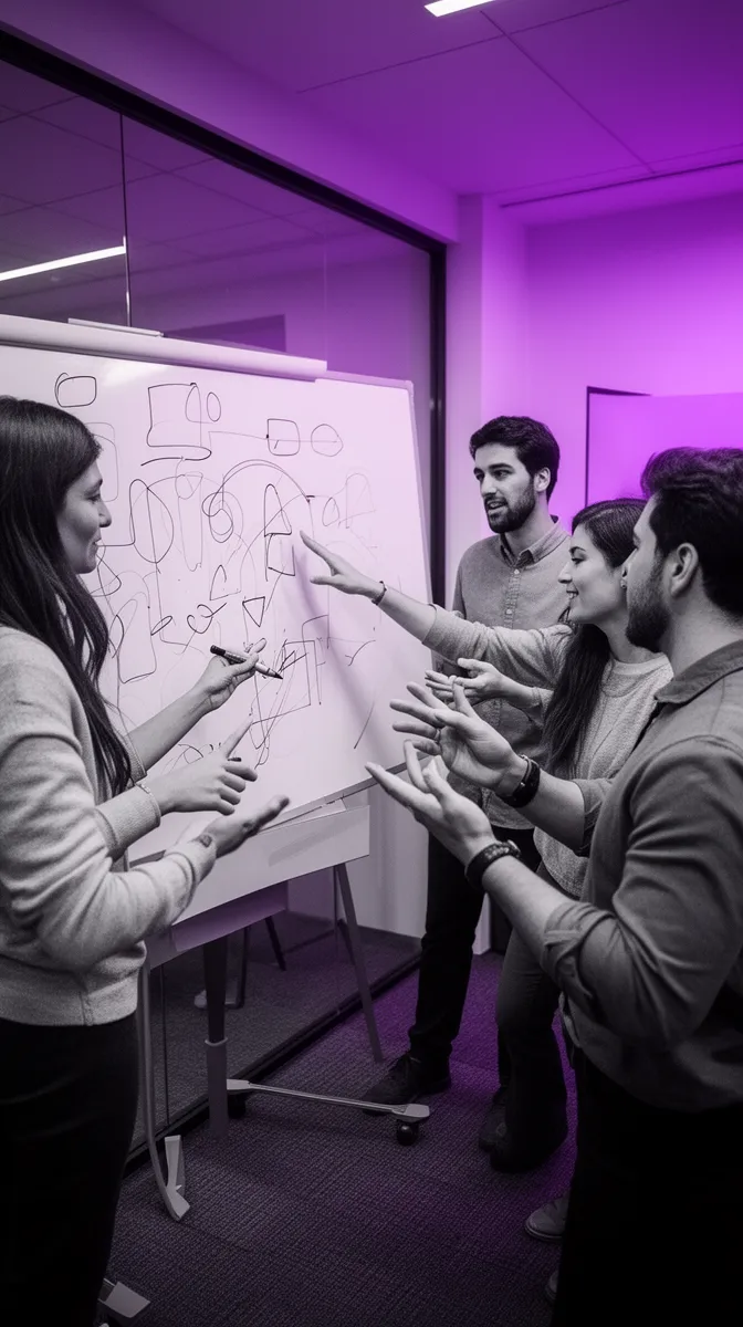 Buzzi.ai team workshop for deployment-focused AI model optimization consulting