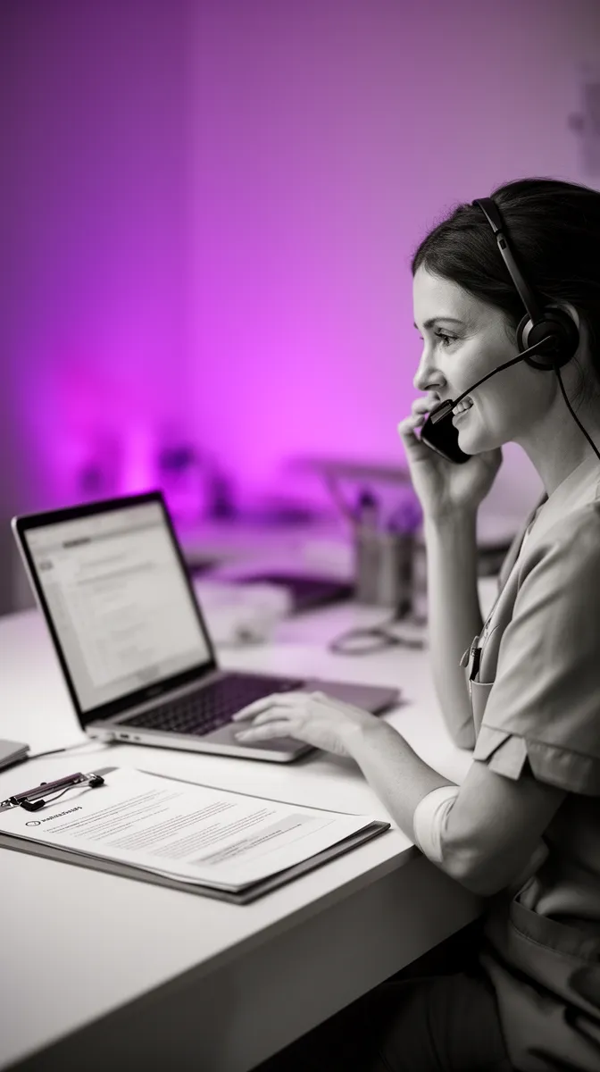 Care manager performing outreach as part of care coordination powered by AI recommendations