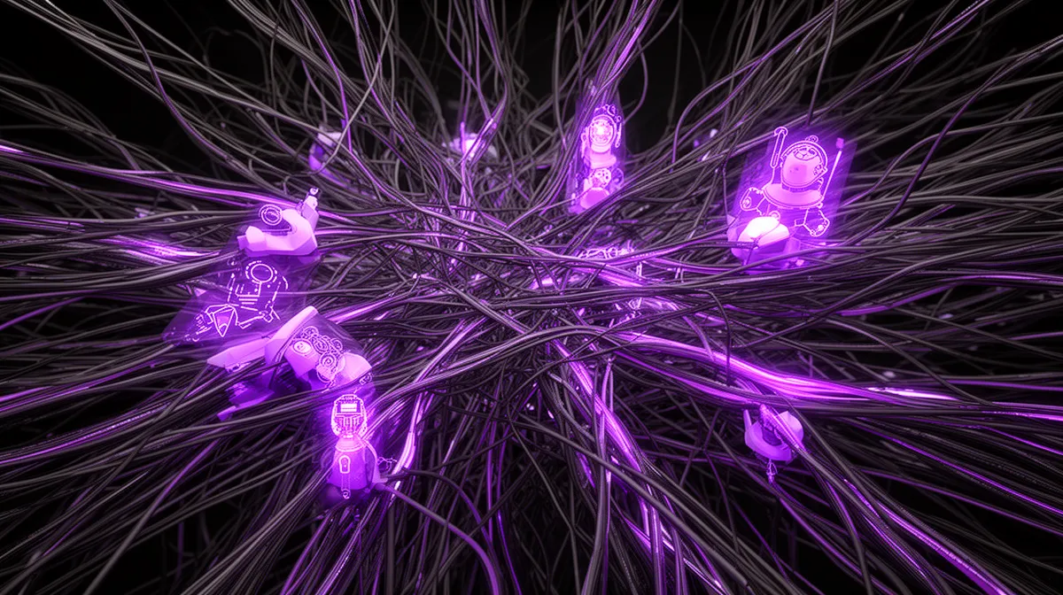 Chaotic workflows showing misaligned ai agents for business causing bottlenecks