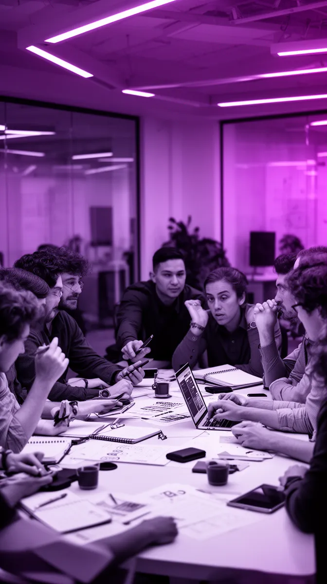 Cross-functional team aligning on enterprise chatbot security and zero trust integration