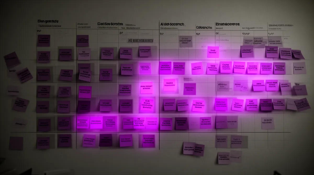 Matrix mapping AI use cases to Salesforce Einstein coverage to guide Salesforce AI integration strategy