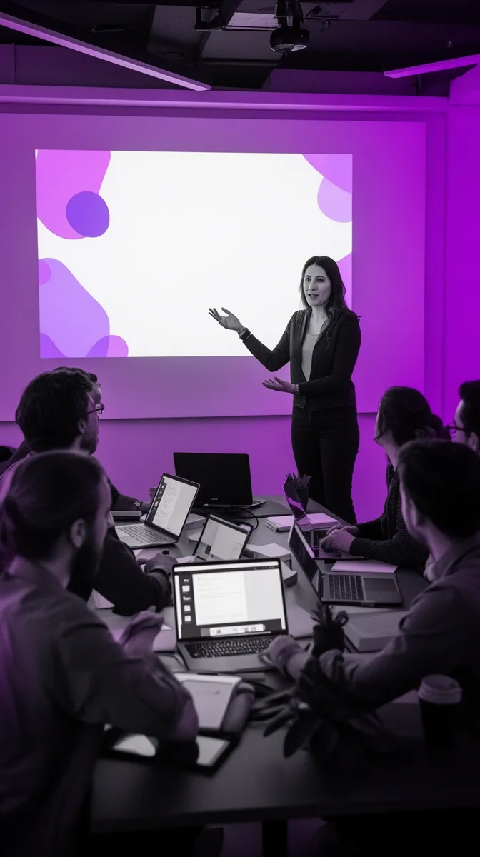 Team training session for adopting a secure enterprise AI assistant