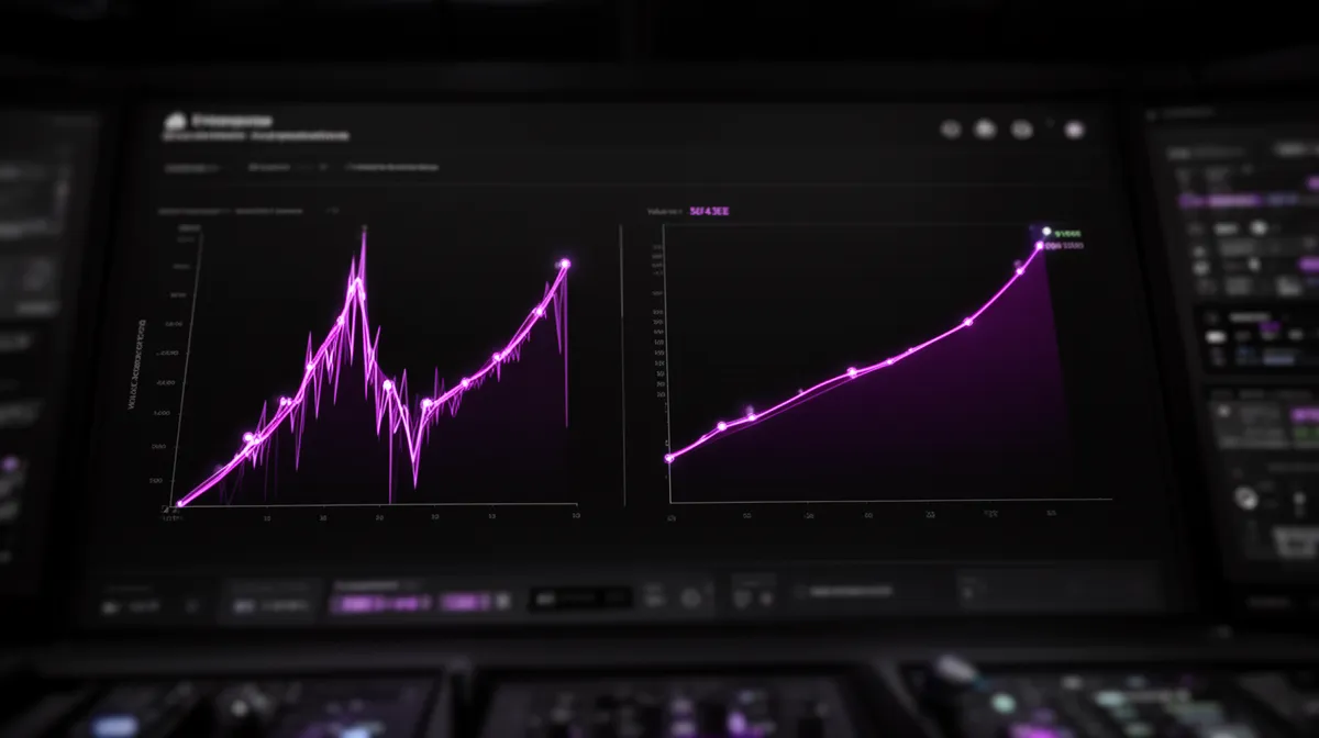 Value curves comparing typical vs enablement-focused enterprise AI deployment over time