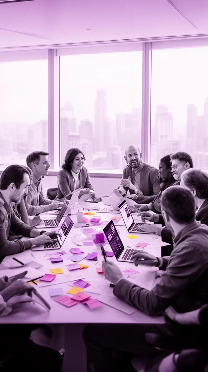 Cross-functional leaders collaborating on an enterprise AI fine tuning readiness assessment