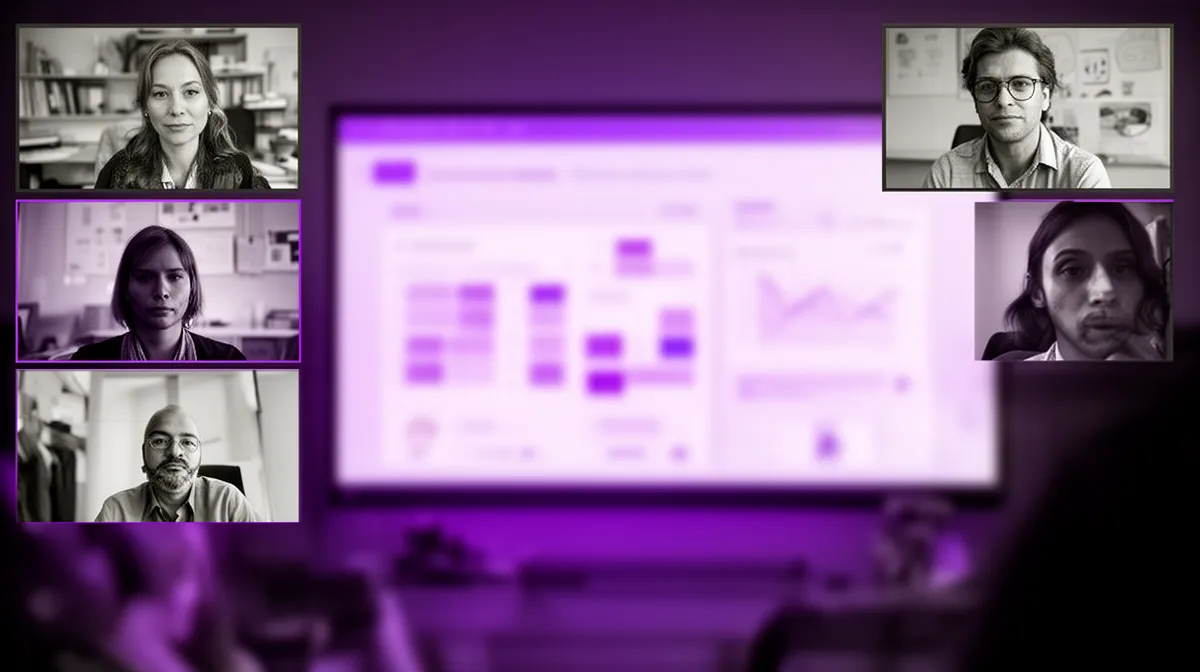 Enterprise stakeholders on a vendor demo call evaluating an enterprise AI platform
