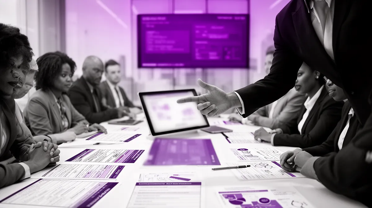 Enterprise security review meeting for internal chatbot development requirements