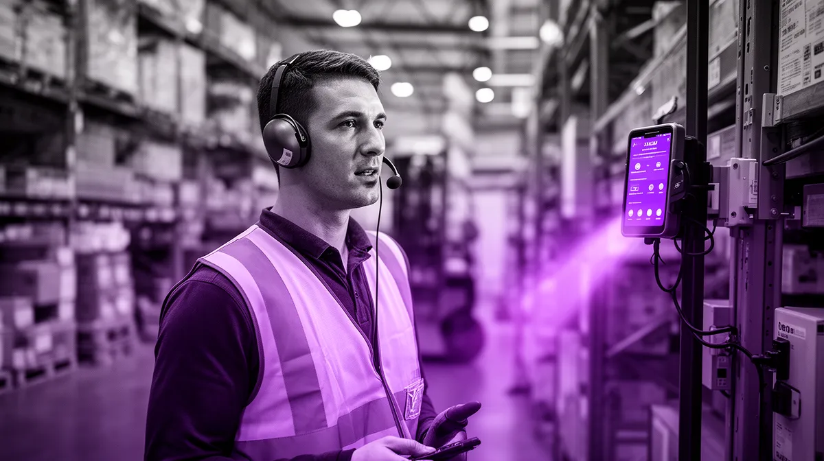 Hands-free voice interaction in a noisy workplace for enterprise voice assistant development