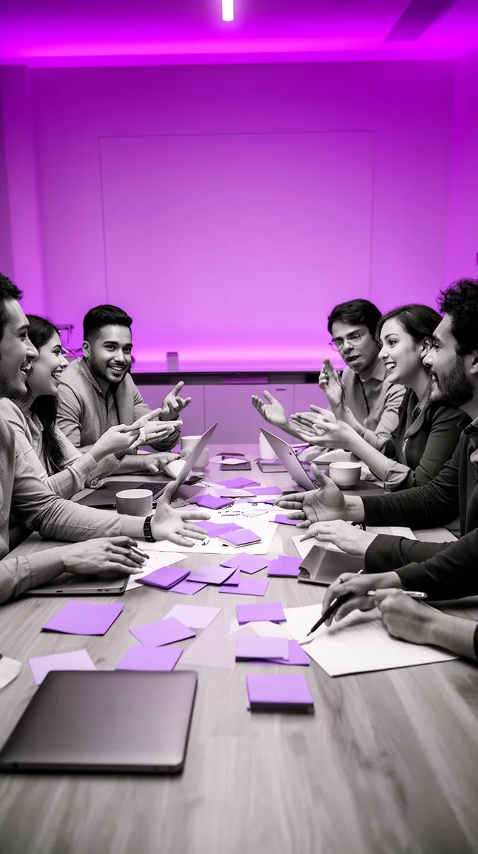 Hybrid model workshop with in-house team and GPT integration partner collaborating