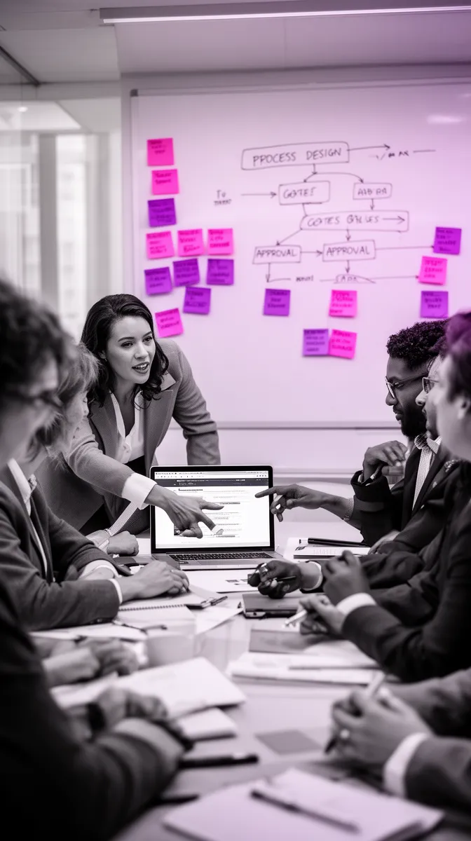 Legal ops meeting showing attorney-in-the-loop decision gates