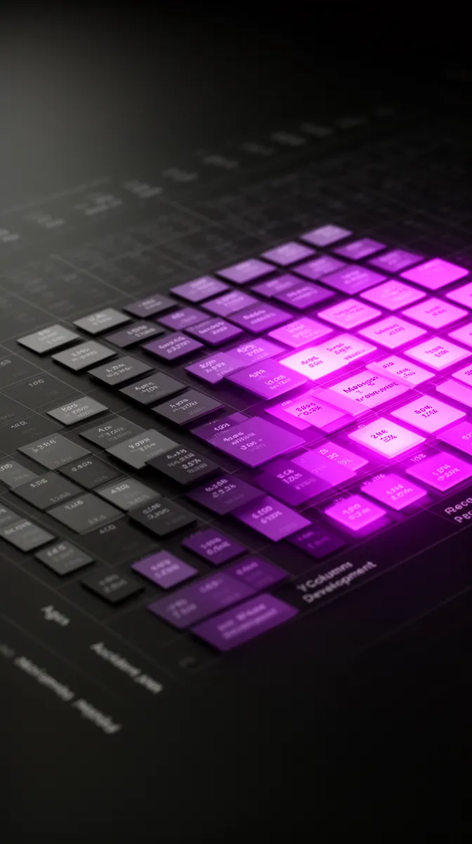 Stylized loss development triangle illustrating claims maturation over accident years
