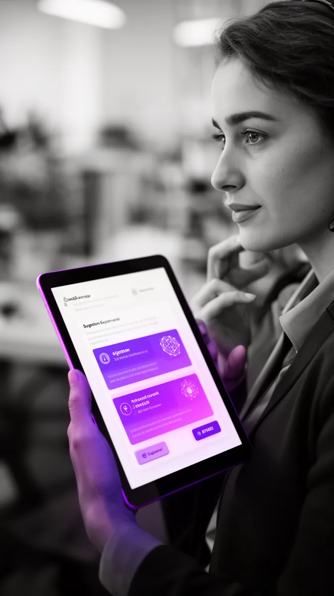 Business user reviewing an AI recommendation with model explainability for an MVP