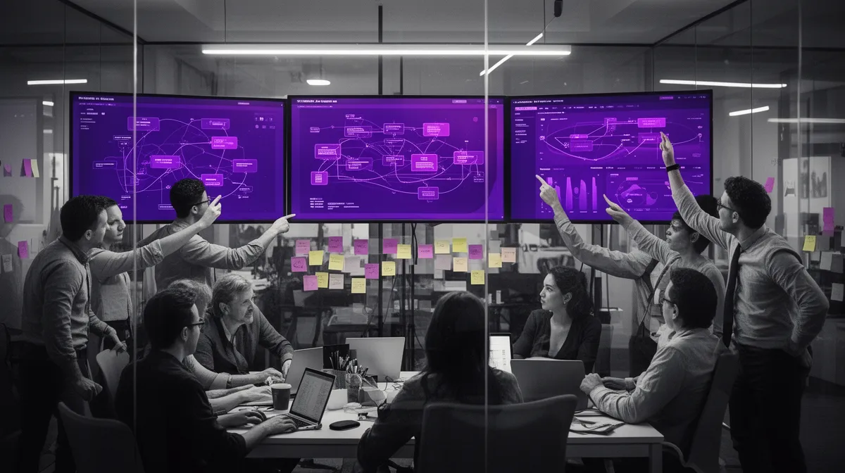 Operations team coordinating a multi-agent system architecture for reliable workflow orchestration