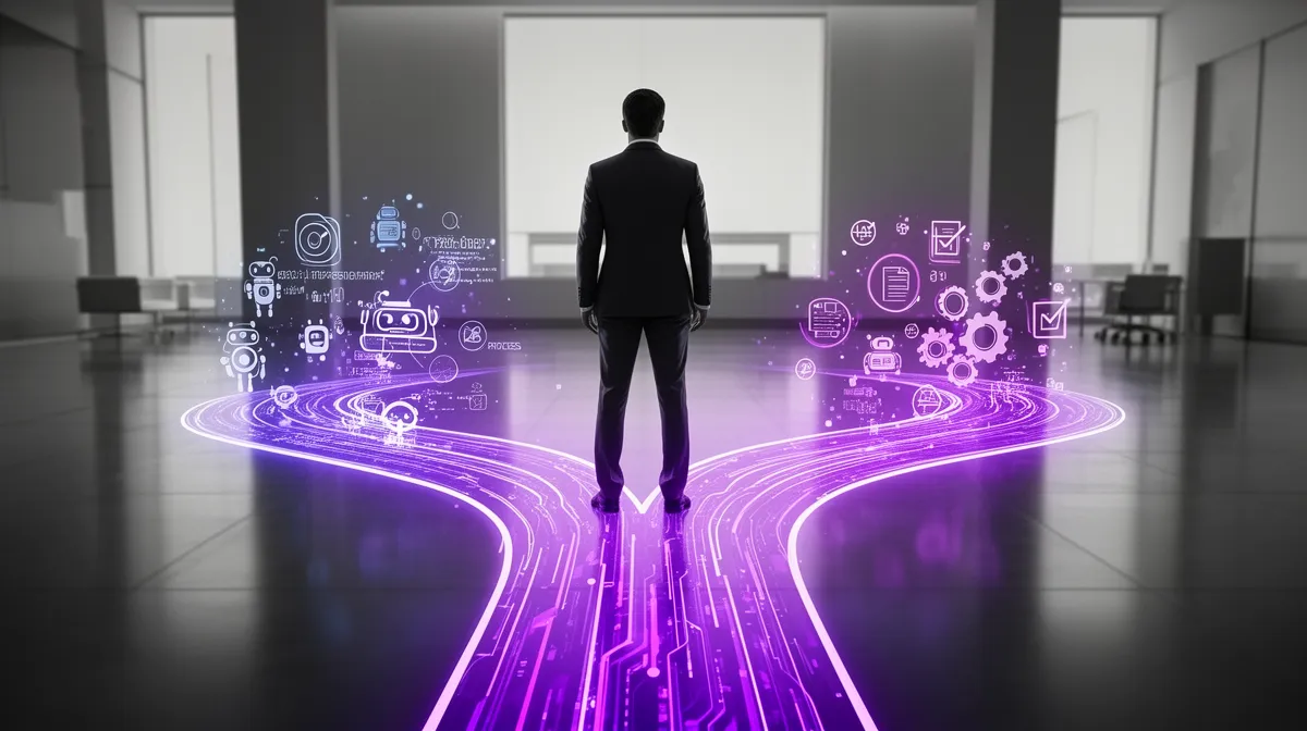 CX leader choosing between building a bot and fixing processes, representing objective conversational AI consulting