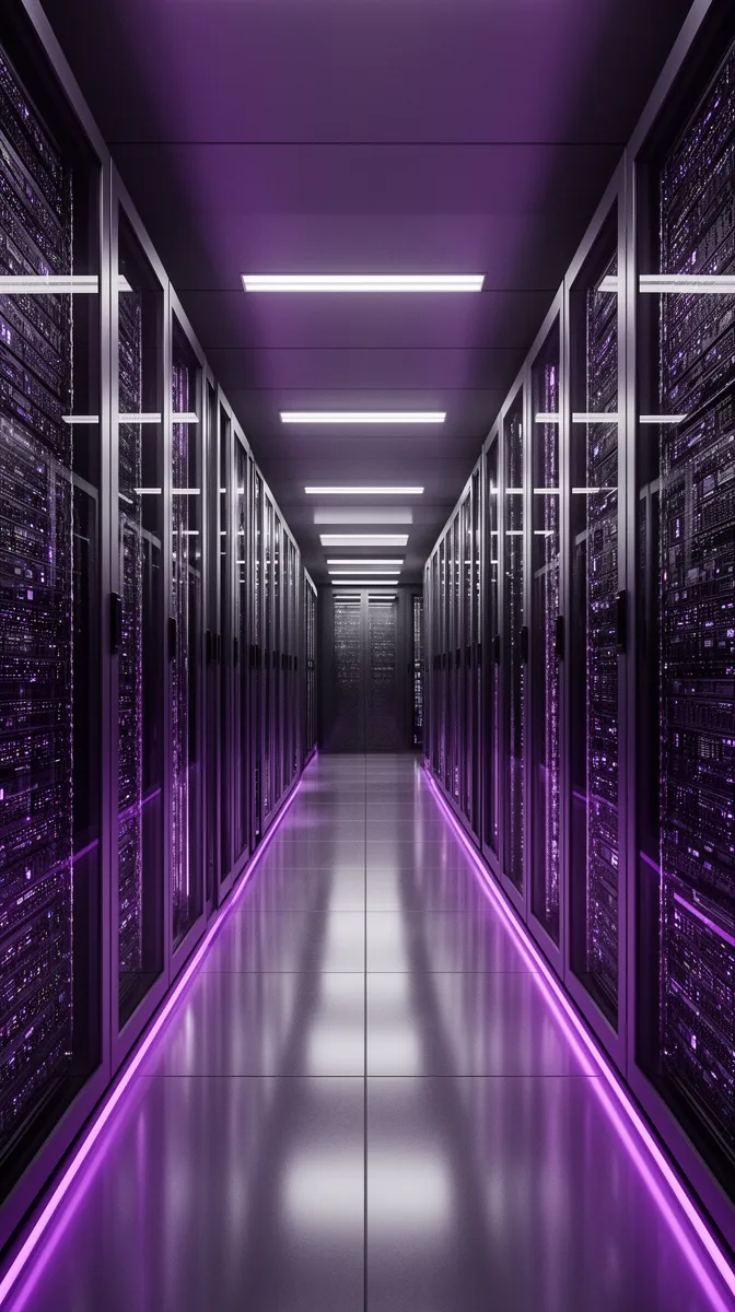 Secure data center corridor representing on-premise deployment for ASR