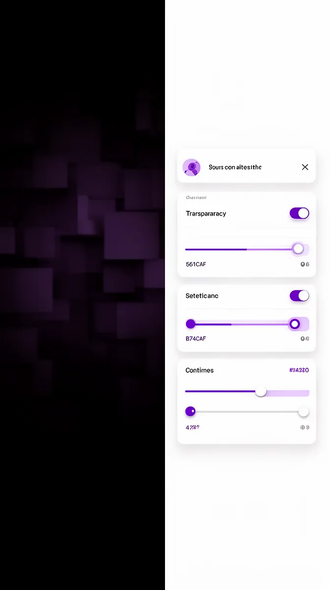 Abstract visualization contrasting opaque personalization with transparent user controls