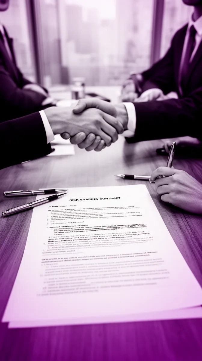 Teams reviewing an outcome-based contract for performance-based AI consulting