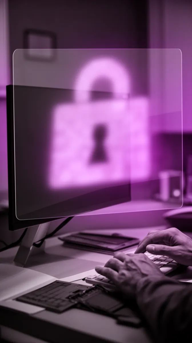 Privacy screen protecting sensitive internal chatbot conversations and transcripts