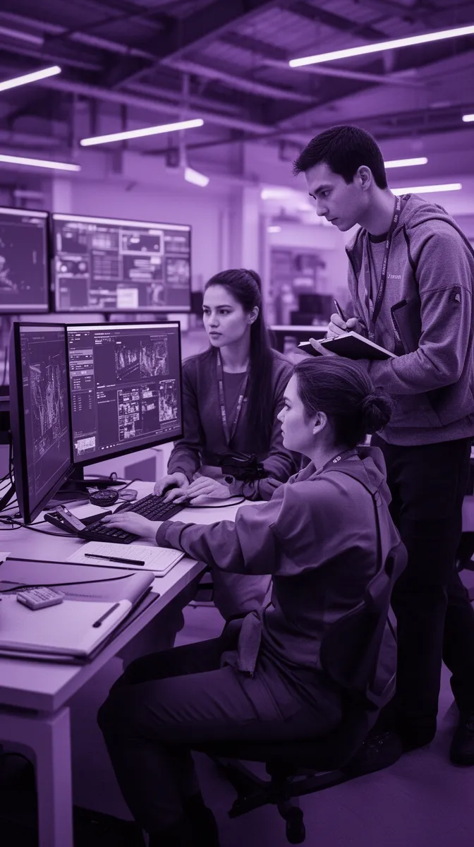 Team observing a production-shaped AI pilot in a real workflow environment