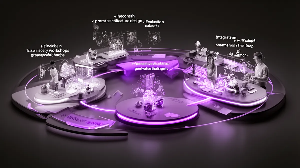Lifecycle visualization of prompt-centered generative AI development methodology