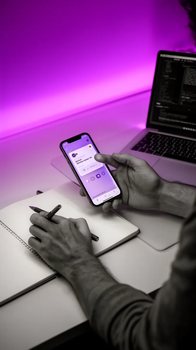 Prompt engineering saturation test using real examples on a smartphone