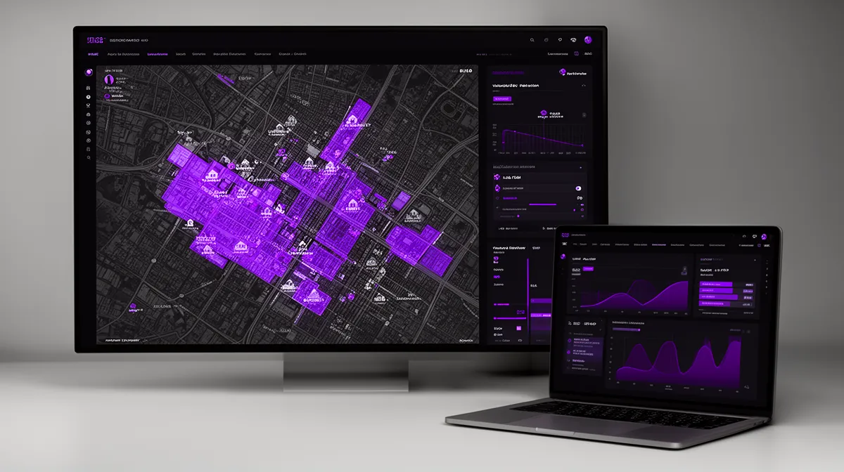 Real estate AI dashboard with local neighborhood overlays and valuation insights