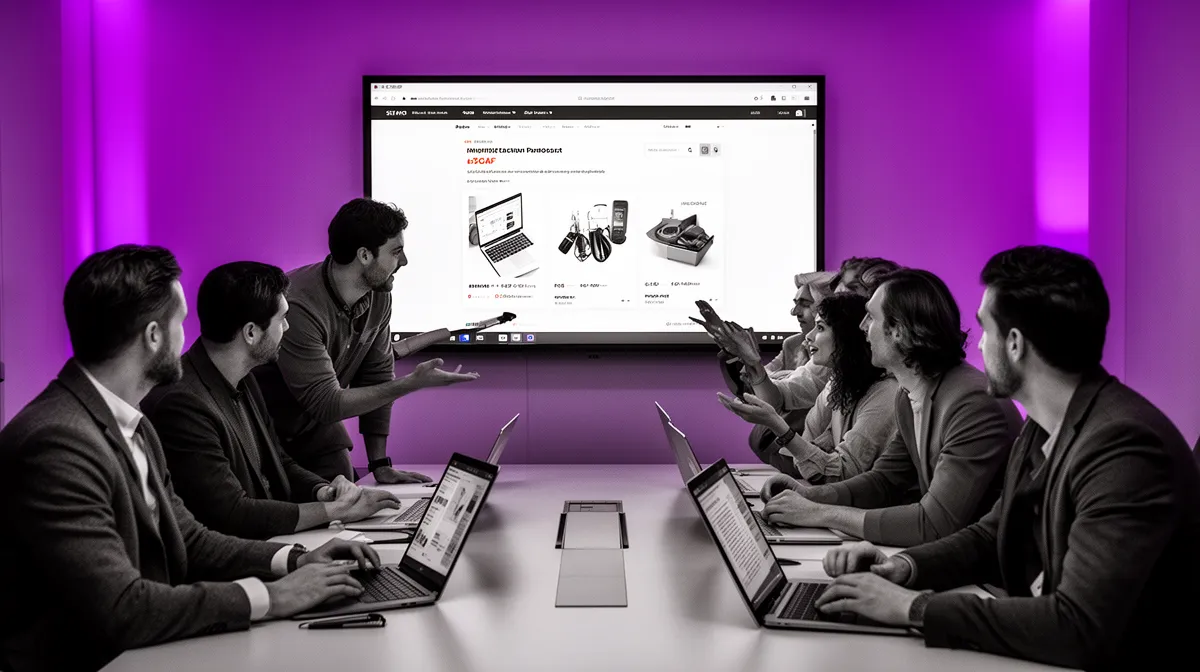 Retail team collaborating on margin-aware recommendation engine development strategy