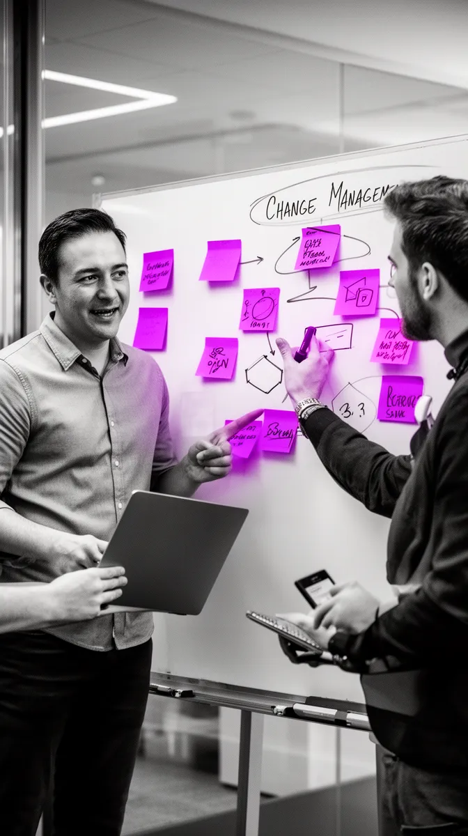 RevOps and sales rep co-designing AI workflow automation for CRM integration