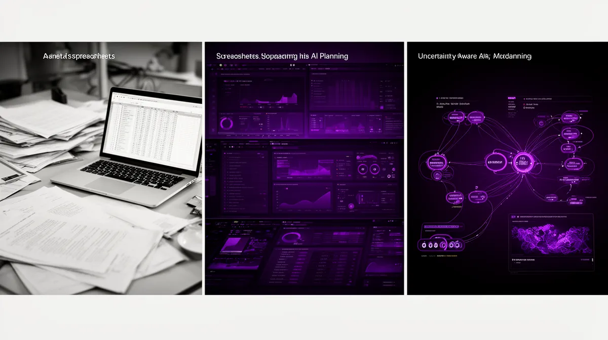 Phased roadmap from deterministic spreadsheet planning to uncertainty-aware AI supply chain planning