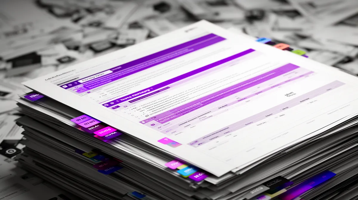 Structured documents with metadata tags contrasted against messy unstructured files to illustrate knowledge base modernization for RAG