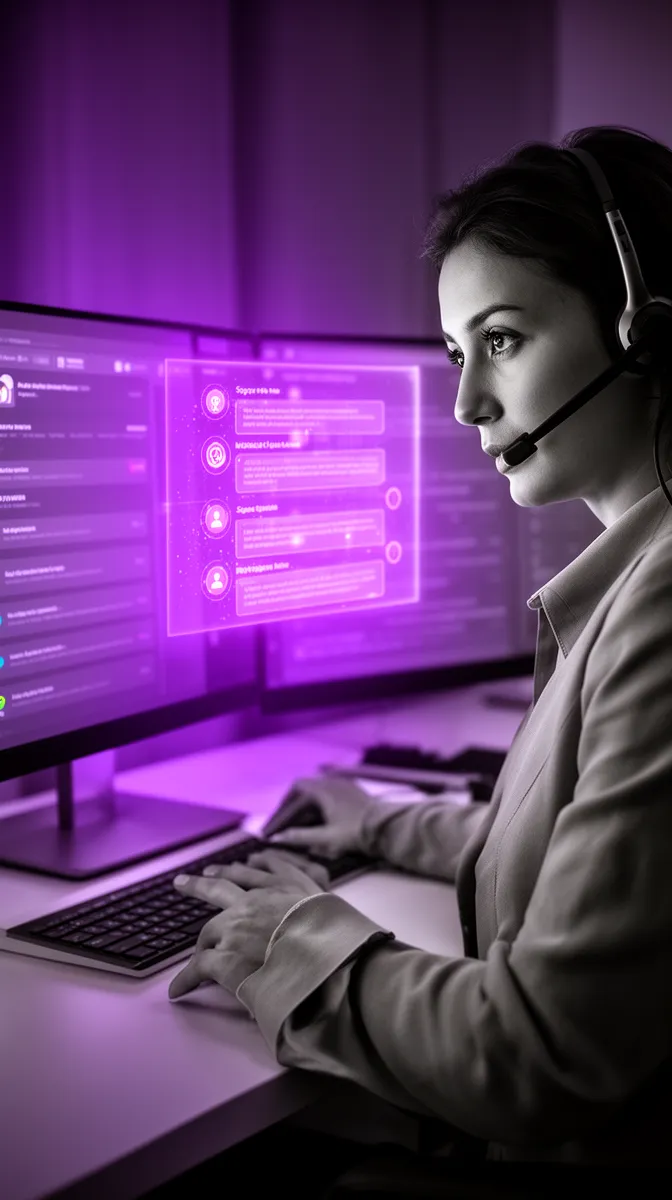 Support agent using intelligent automation embedded in workflow automation during a proof of concept
