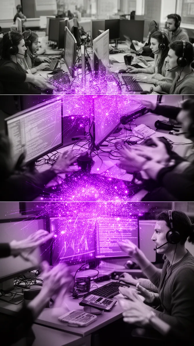 Operations team environment showing interruptions that affect time-to-output