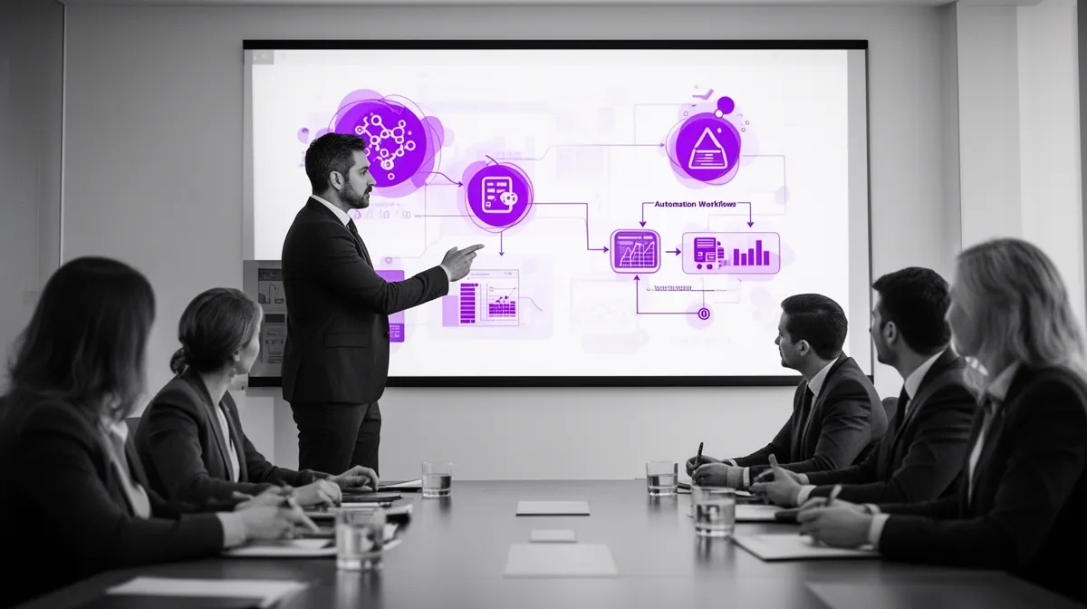 Business team evaluating whether to build an AI application versus spreadsheets and automation