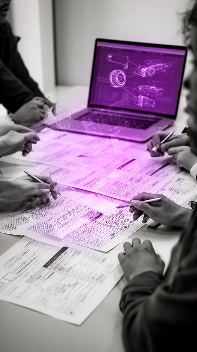 Team evaluating image recognition service providers using technical checklists