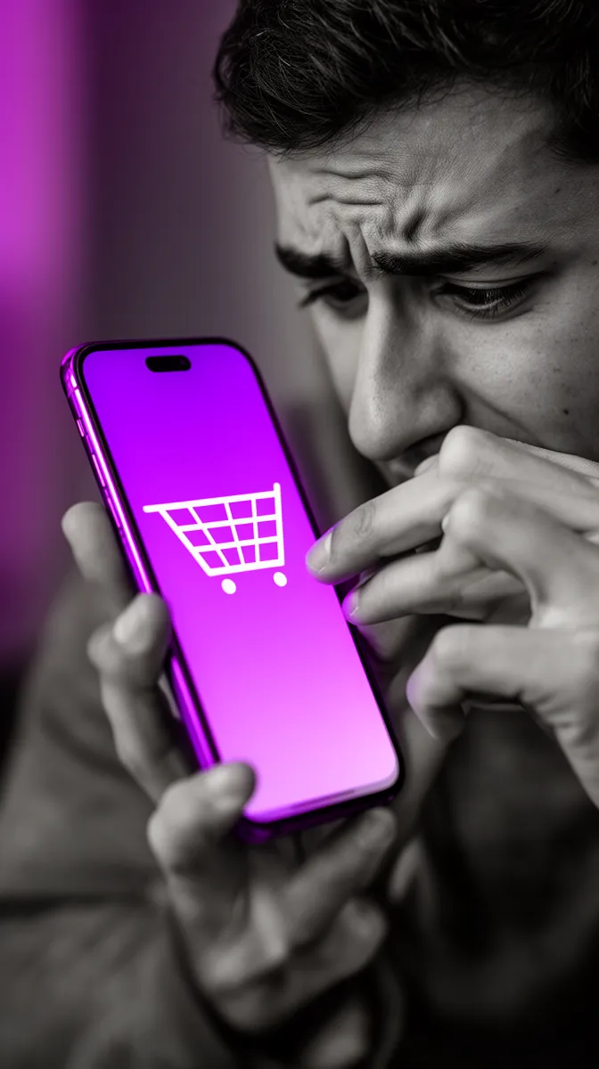Frustrated user abandoning an app due to stale recommendations and low discovery