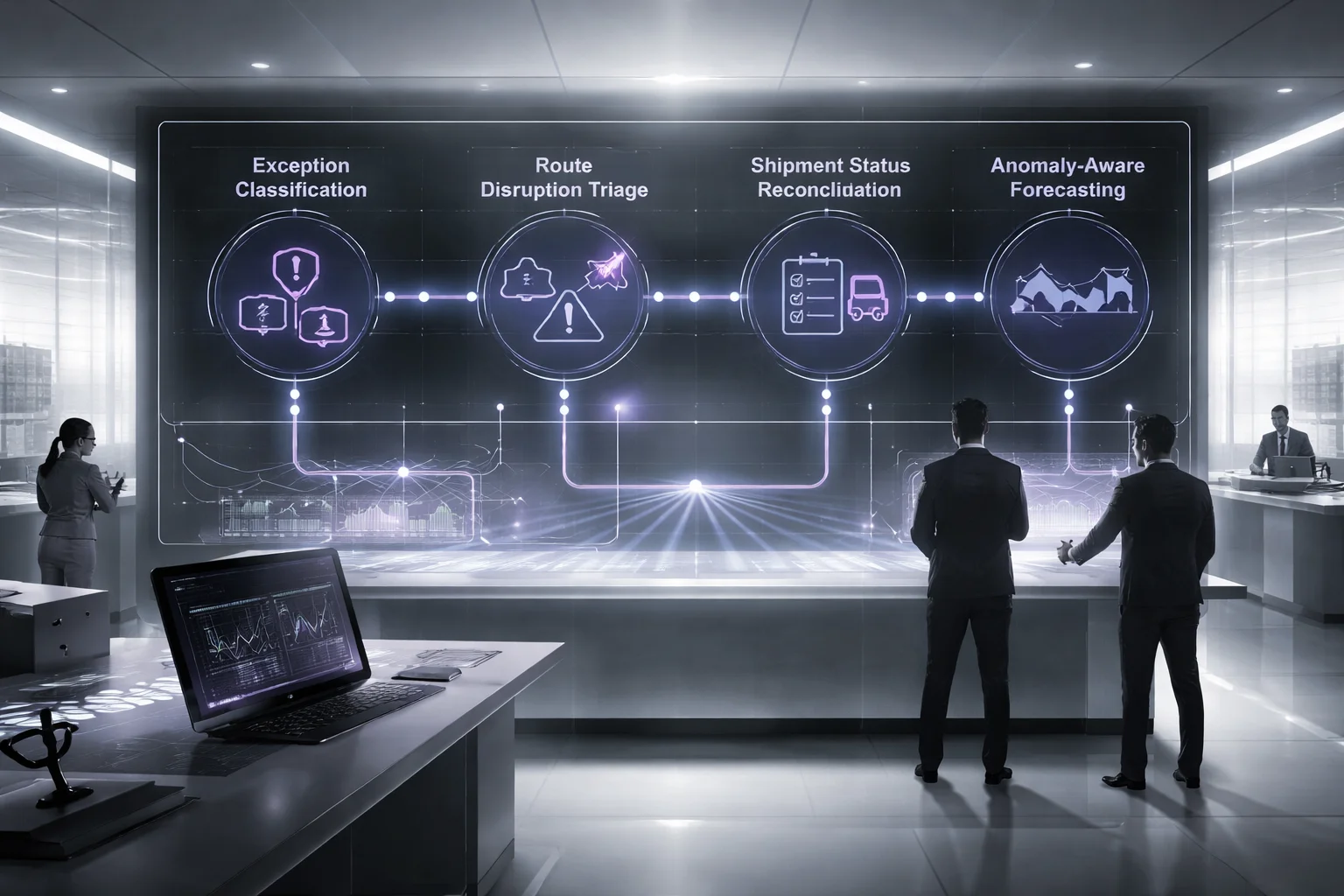 Exception-robust logistics AI supporting operations teams