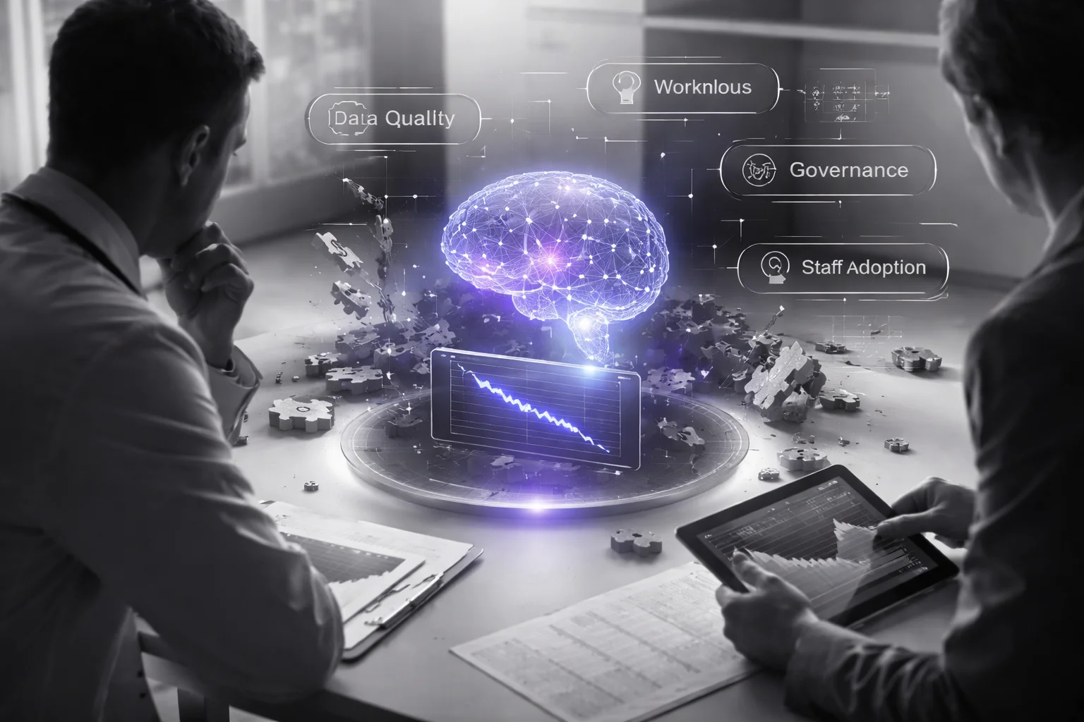 Advanced healthcare AI unused in an unprepared clinical environment