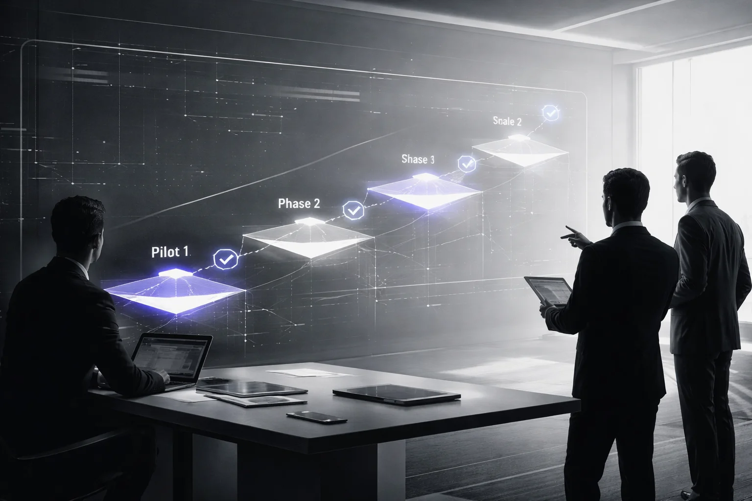 Phased healthcare AI deployment roadmap