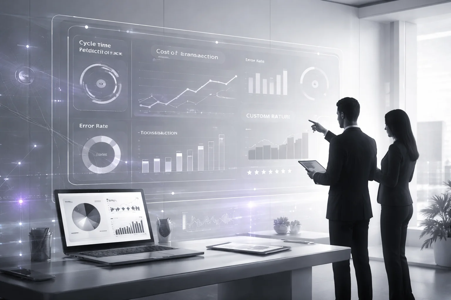 Metrics dashboard for measuring AI business automation outcomes