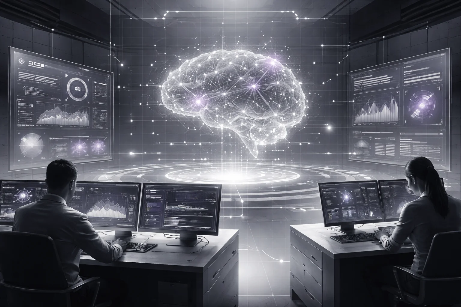 Team providing AI support services to maintain performance