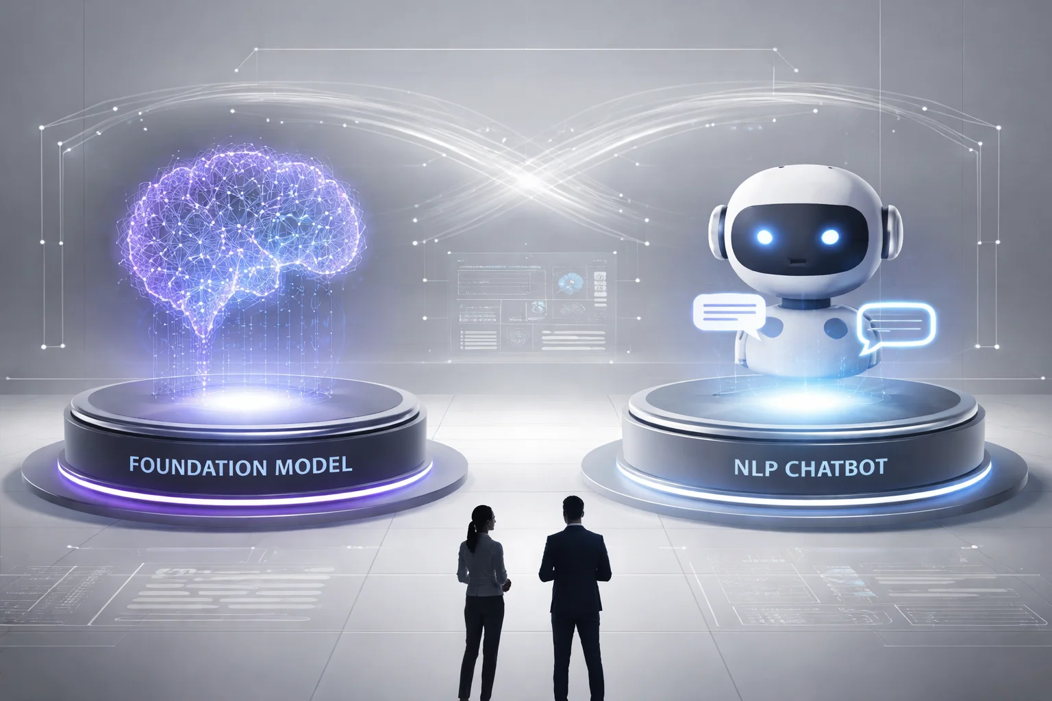 Capability comparison between NLP chatbots and foundation models