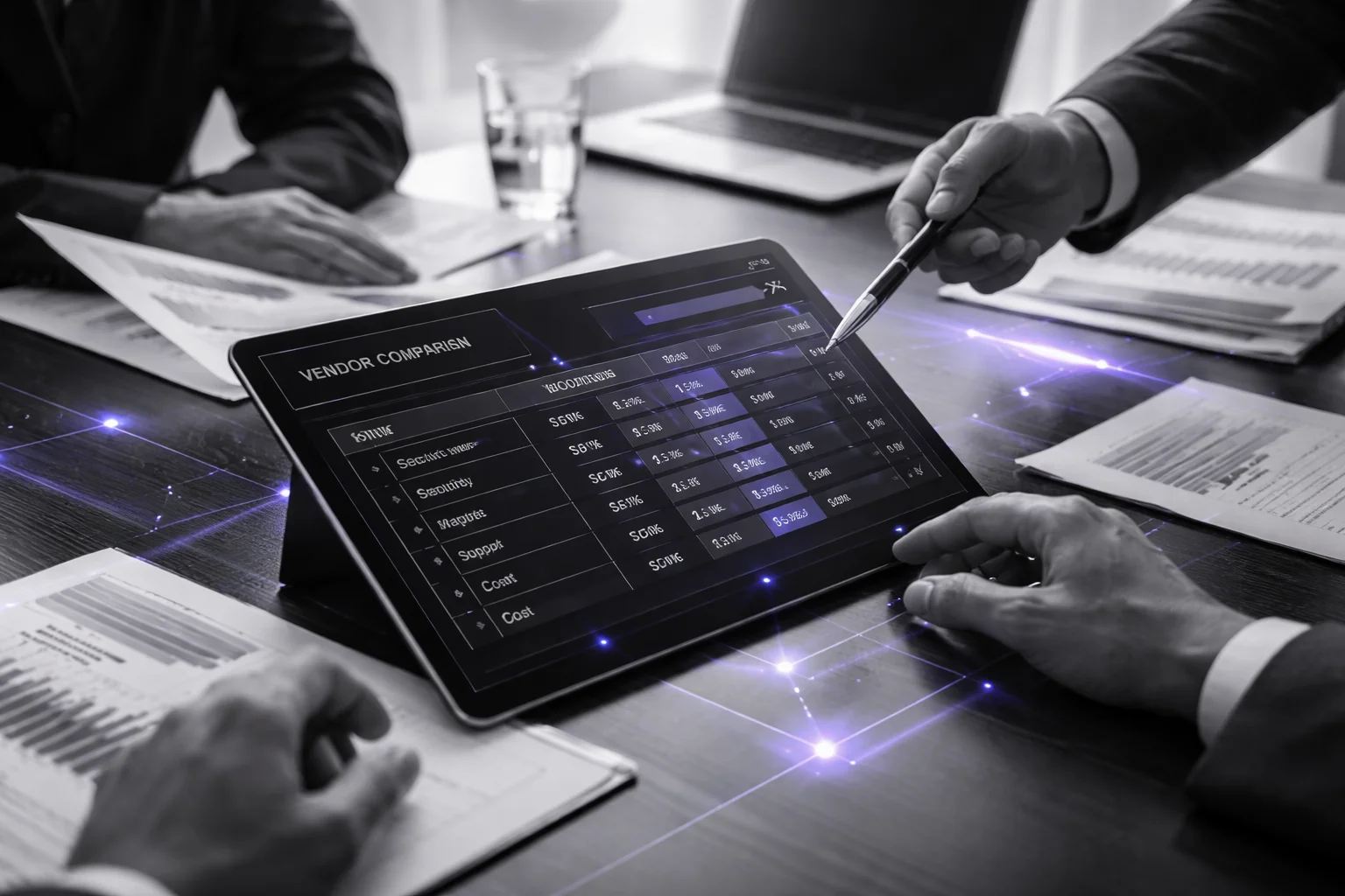 Weighted evaluation model for enterprise voice AI vendors