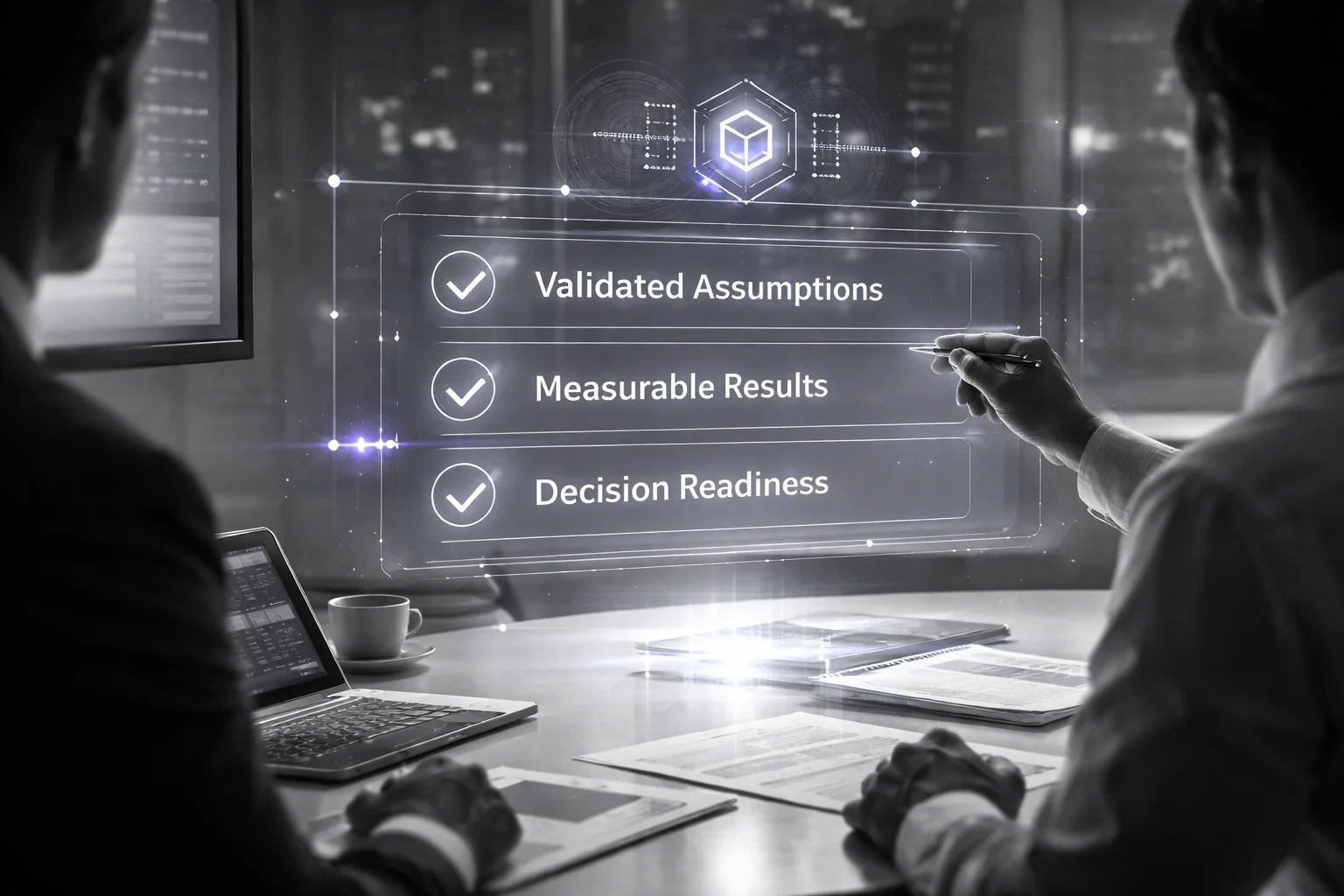 AI POC completion criteria decision matrix